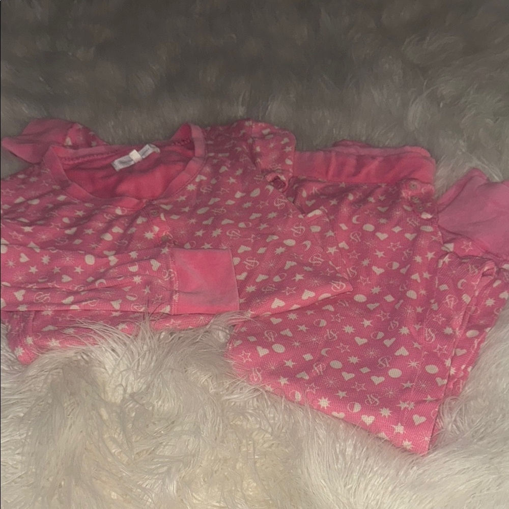 Victoria's Secret Pink Cozy Polka Dot Pajamas
